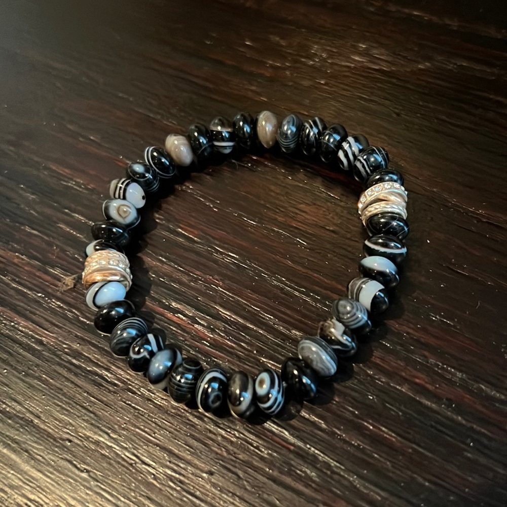 Brighton Neptune’s Rings Banded Agate stretch bracelet